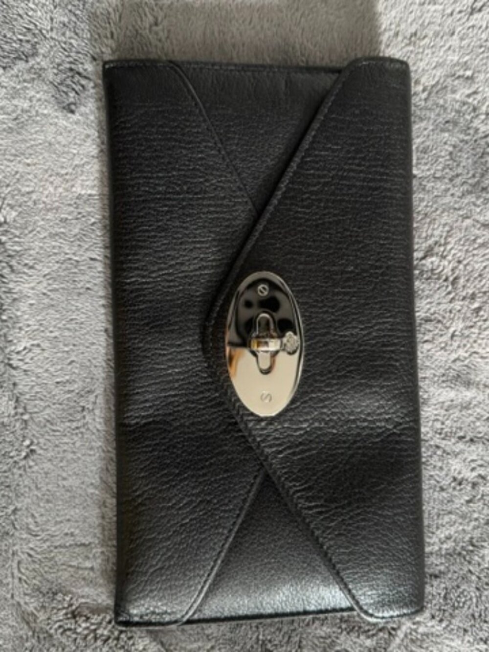 MULBERRY BLACK LEATHER ENVELOPE WALLET